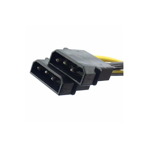 Dual Large 4Pin to 6Pin Power Extension Cable