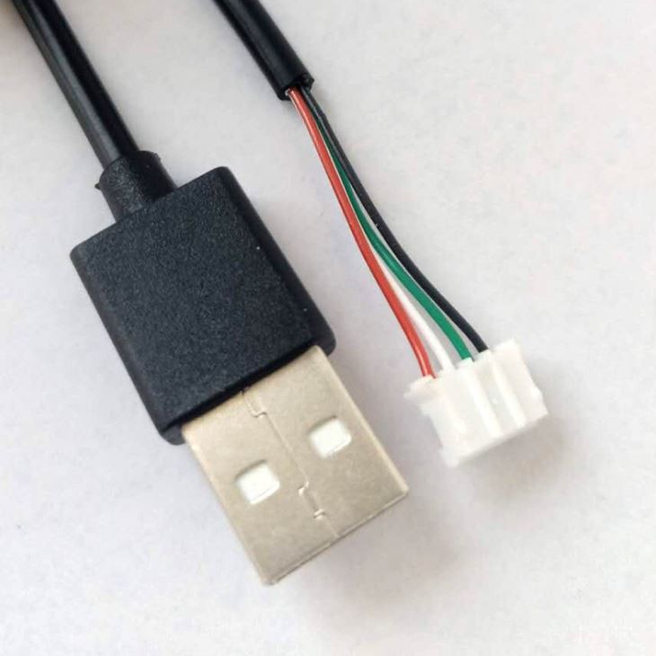 USB2.0 A male to JST 2.0mm pitch 4pin PCB Cable